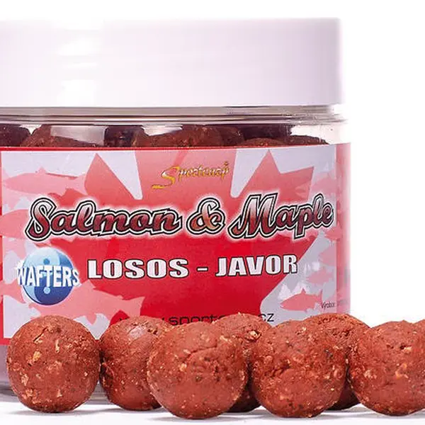 Sportcarp boilie neutrálně vyvážené nástrahy wafters cork 300 ml 18 mm-salmon maple