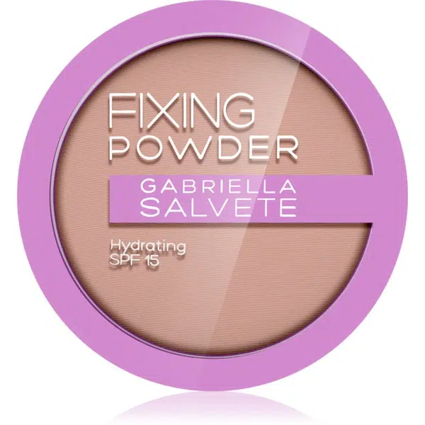 Gabriella Salvete Fixing Powder Hydrating jemný kompaktní pudr SPF 15 odstín 04 Nude Beige 8 g