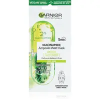 Garnier Textil Masks Niacinamide plátýnková maska s čisticím a osvěžujícím účinkem 15 g
