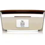 Woodwick White Teak vonná svíčka s dřevěným knotem (hearthwick) 453.6 g