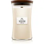 Woodwick White Tea & Jasmine vonná svíčka s dřevěným knotem 609.5 g
