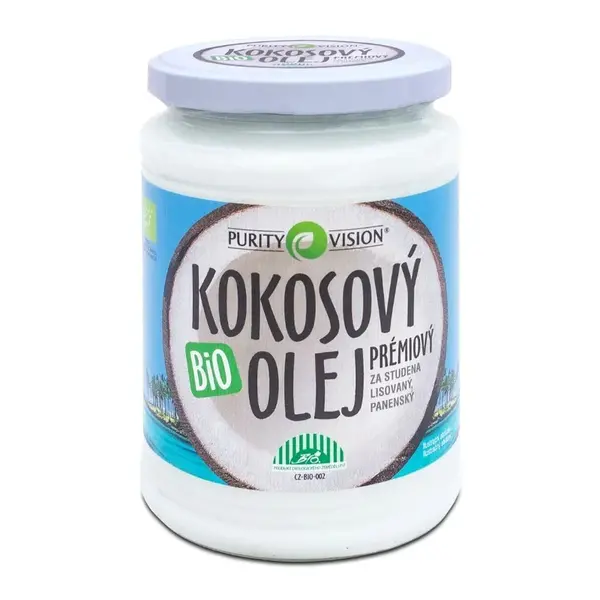 Purity Vision Bio Panenský kokosový olej lisovaný za studena 600 ml