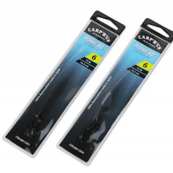 Carp´r´us hotový návazec ready ronnie rig centurion 15 lb 2 ks 16,5 cm - velikost 6