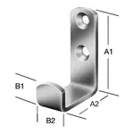 Závesný hák biely ˝U˝65x87x35x17 mm
