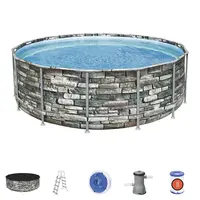 Bazén Power Steel 4.27 x 1.22m s filtrací vzor cihla 56993