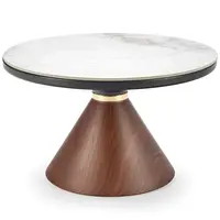 Konferenční stolek Genesis bílá mramor/ořech 70