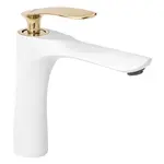 Umývadlová batéria Rea Orbit biela-zlatá