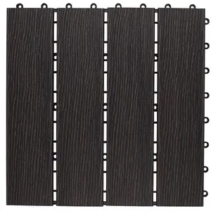 Terasová dlaždice wpc tmavě hnědé dřevo  30x30cm