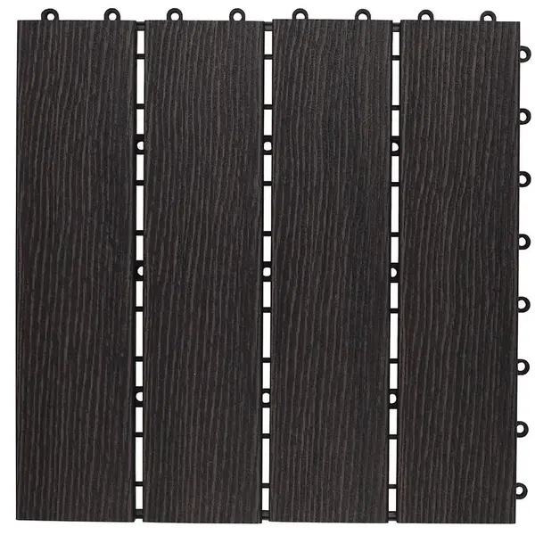 Terasová dlaždice wpc tmavě hnědé dřevo  30x30cm