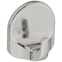 Samolepiaci plastový háčik chróm