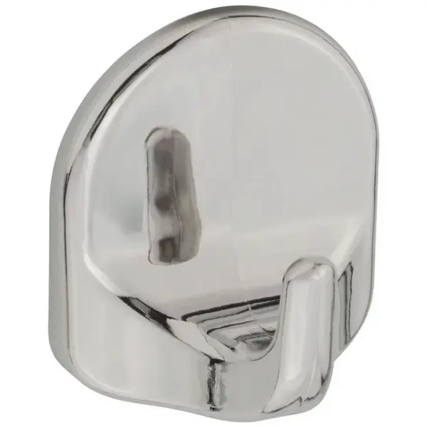 Samolepiaci plastový háčik chróm