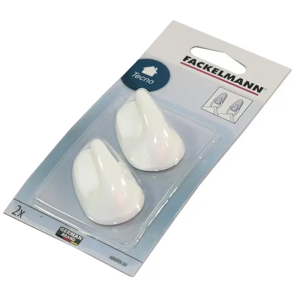 Háčiky oválne biele 5cm 686008