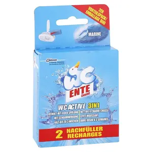 WC Ente nádhradní náplň do WC bloku 3v1 Mořská svěžest 2x40 g