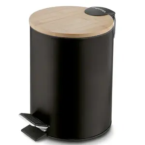 Odpadkový koš s pedálem 3l černý 17x17x24.3 Cosmic