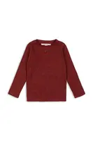 Dětské tričko s dlouhým rukávem Konges Sløjd ROLI BLOUSE červená barva, KS104414