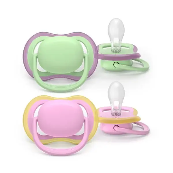Philips AVENT Dudlík Ultra air růžová/zelená 6-18m dívka 2ks