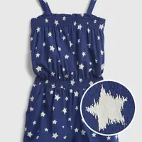 GAP Dětský overal smocked graphic romper - Holky