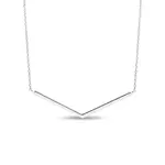 Náhrdelník s minimalistickým príveskom z bieleho zlata KLENOTA