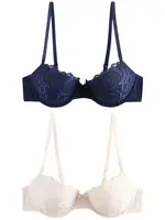 Next Podprsenka  krémová / námornícka modrá