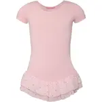 PAPILLON LEOTARD SHORT SLEEVES Dětský baletní trikot, růžová, velikost