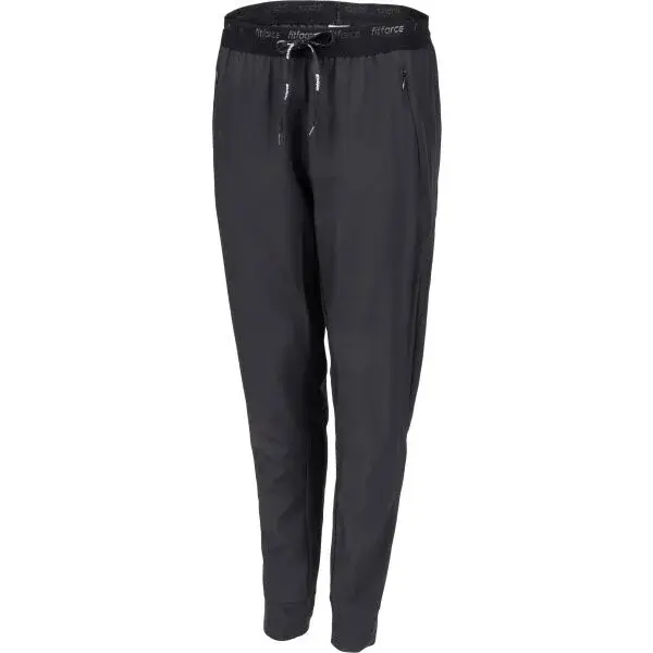 Fitforce LIMENA Dámske fitness nohavice, čierna, veľkosť