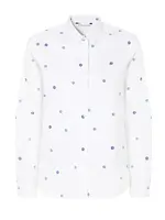 TATUUM Blúzka 'Edna'  tmavomodrá / biela