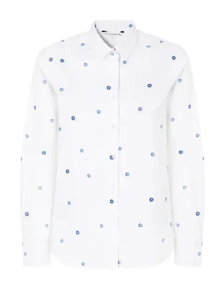 TATUUM Blúzka 'Edna'  tmavomodrá / biela