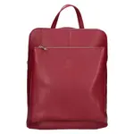 Dámska kožená batôžko-kabelka Italia Ella - vínová
