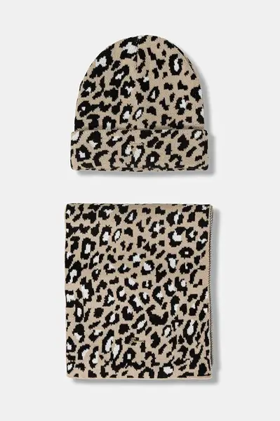 Dětská čepice a šátek Guess 2-pack béžová barva, J5BZ05 Z3H40