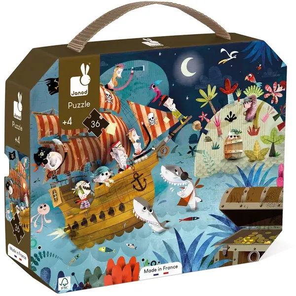 Puzzle v kufríku - Lovci pokladov - 36 ks