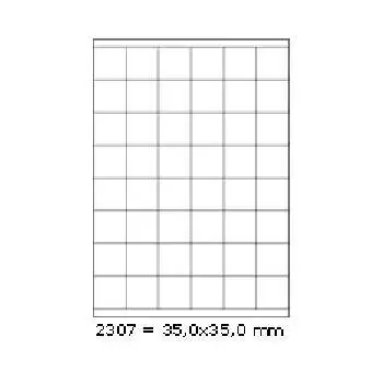 Samolepicí etikety 35 x 35 mm, 48 etiket, A4, 100 listů