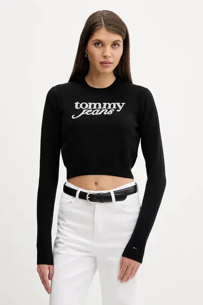 Svetr Tommy Jeans dámský, černá barva, DW0DW22028