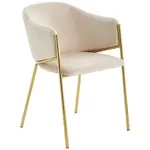 Livetastic ŽIDLE S PODRUČKAMI, železo, samet, šedohnědá, barvy zlata