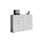 MID.YOU SKŘÍŇ NA ŠANONY, šedá, bílá, 168,8/113,6/33 cm