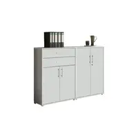 MID.YOU SKŘÍŇ NA ŠANONY, šedá, bílá, 168,8/113,6/33 cm