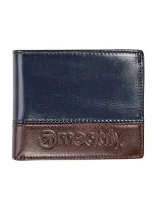 Meatfly kožená peněženka Eddie Premium Navy / Brown | Modrá | Velikost One Size
