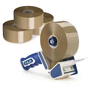 36 x Lepicí PP páska 48mm, velký návin 200m, hnědá, tloušťka 45µm + 1 odvíječ pásky | RAJA