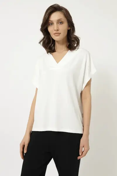 Dámské bambusové pyžamo CHIARA M Krémová / Černá