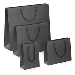 Luxusní kraftová taška s bavlněnými úchyty 400x320x120 mm, KHAKI