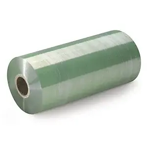 Strojní stretch fólie šířka 500 mm, délka 1645m, zelená průhledná, z 50% recyklovaná, tloušťka 20µm | RAJA