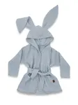 Detský mušelínový župan s uškami Bunny - jeans