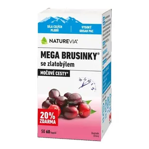 NatureVia Mega brusinky 60 kapslí