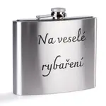 Kovová placatka Na veselé rybaření 1000 ml