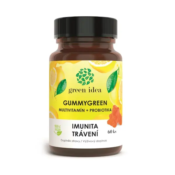 Green idea Gummygreen Multivitamín + Probiotika 60 ks