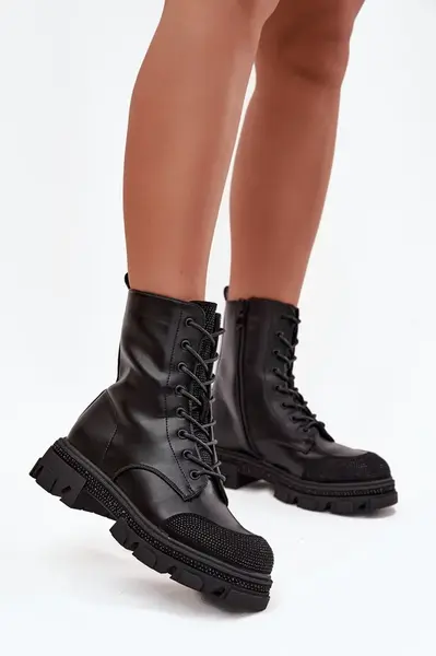 S. BARSKI Dámské pracovní kotníky vyhřívané se zdobením S.Barski