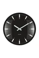 Nástěnné hodiny Karlsson Realista Dome 35 cm černá barva