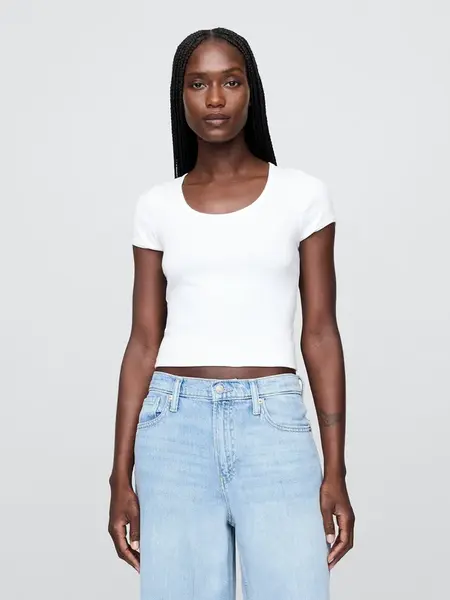 GAP Dámské Crop tričko Americana 771232-03 Velikost: M