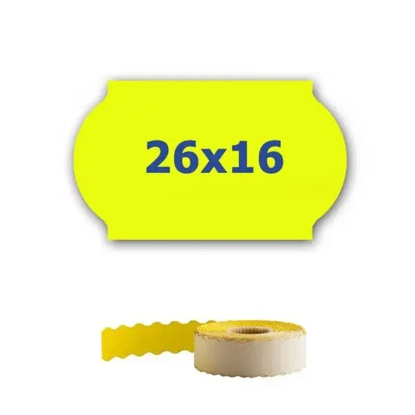 Cenové etikety do kleští, 26mm x 16mm, 700ks, signální žluté