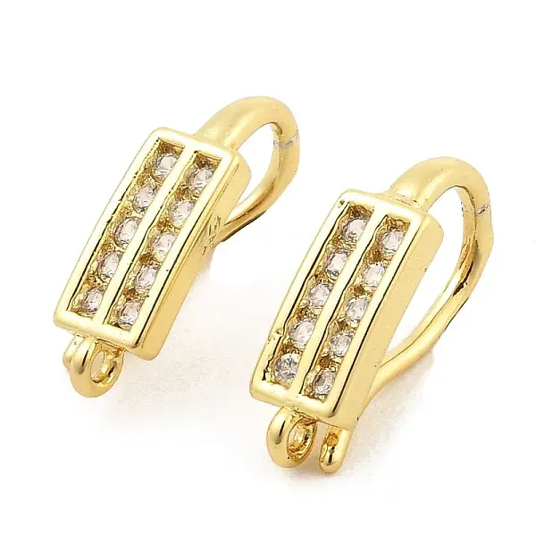 Brass with Cubic Zirconia Earring Hooks