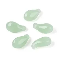 Transparent Glass Teardrop Charms